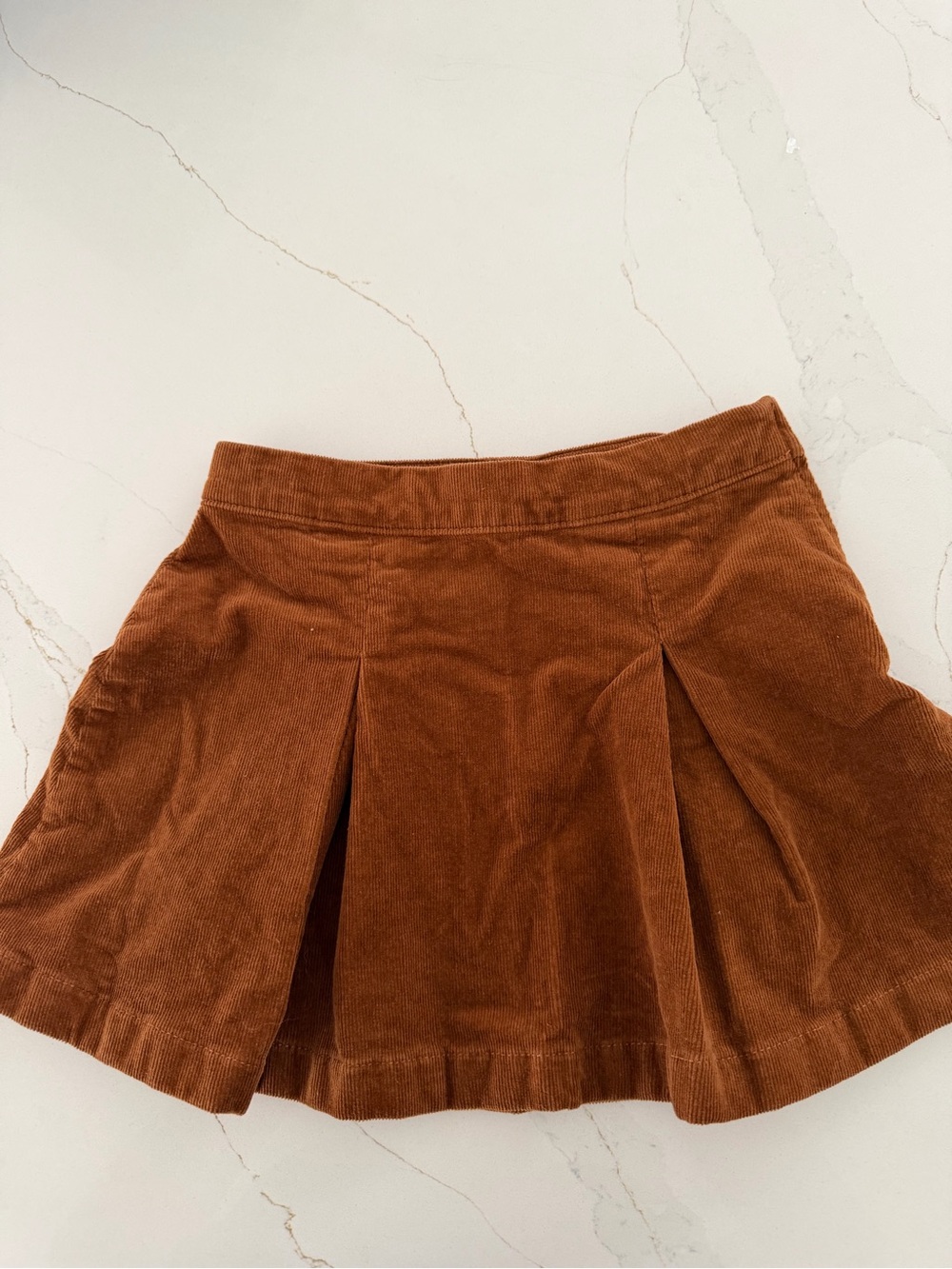 Crew Cuts Rust Brown Corduroy Pleated Mini Skirt